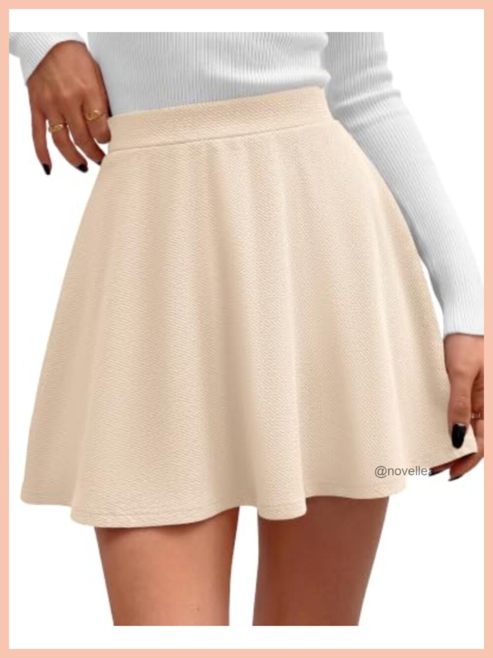 Women's A-Line Mini Skort with Built-in Shorts High Waisted Flowy Tennis Skirt